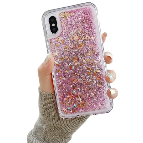 iPhone X/Xs - Flytande Glitter 3D Bling Skal Case