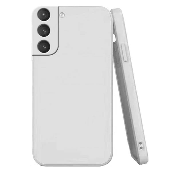 Tynn hvit galakse S21 Fe Shell Mobile Shell med linsedeksel