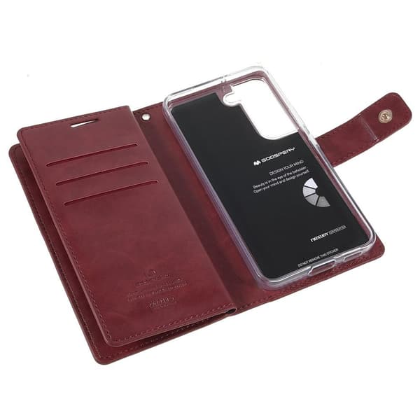 Samsung Galaxy S22 MERCURY GOOSPERY Mansoor Wallet Case WineRed