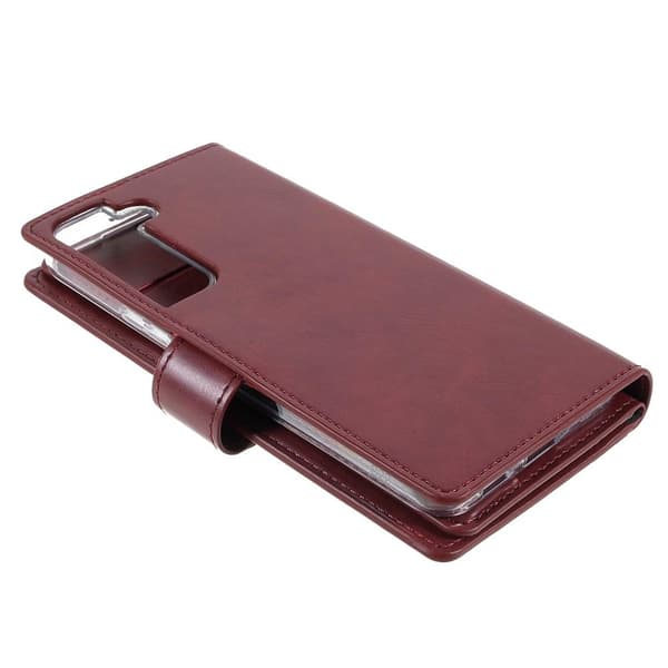Samsung Galaxy S22 MERCURY GOOSPERY Mansoor Wallet Case WineRed