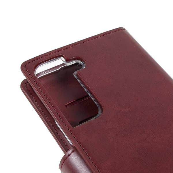 Samsung Galaxy S22 MERCURY GOOSPERY Mansoor Wallet Case WineRed