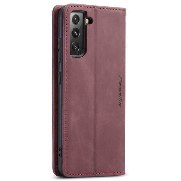 CASEME Retro Wallet Case for Samsung Galaxy S22 - Red
