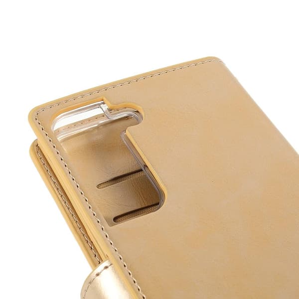 Samsung Galaxy S22+ MERCURY GOOSPERY Mansoor Wallet Case  - Gold