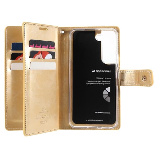Samsung Galaxy S22+ MERCURY GOOSPERY Mansoor Wallet Case  - Gold