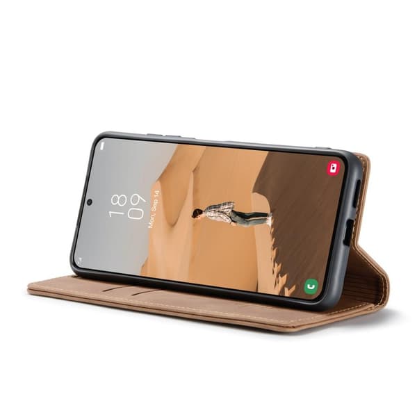 CASEME Retro Pung Taske til Samsung Galaxy S22 - Brun