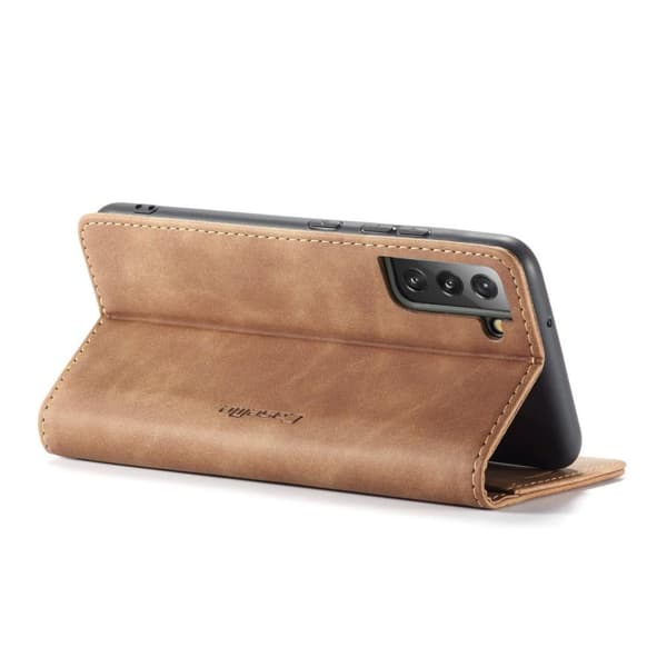 CASEME Retro Pung Taske til Samsung Galaxy S22 - Brun