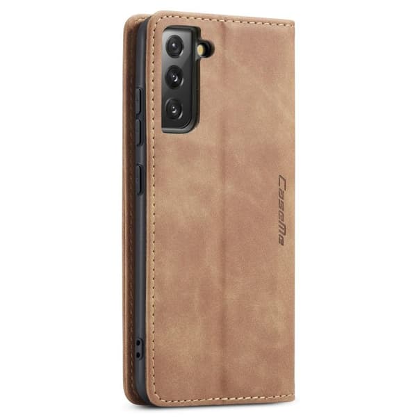 CASEME Retro Wallet Case for Samsung Galaxy S22 Plus - Brown