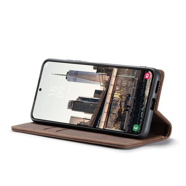 CASEME Retro Pung Taske til Samsung Galaxy S22 Plus - Kaffe