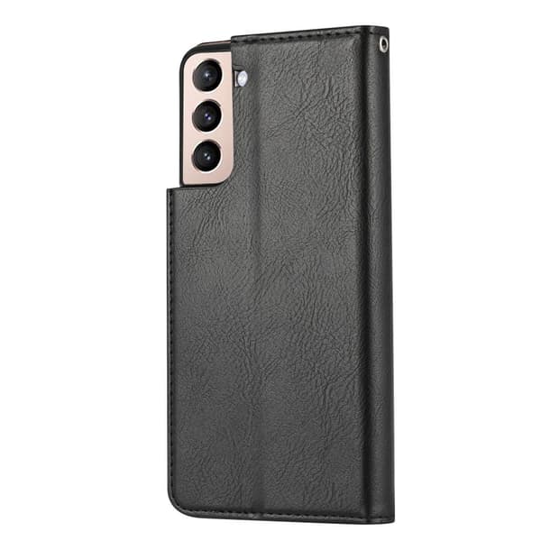 Samsung Galaxy S22+ Lompakkoteline Puhelimen Käännettävä Suojakotelo - Musta