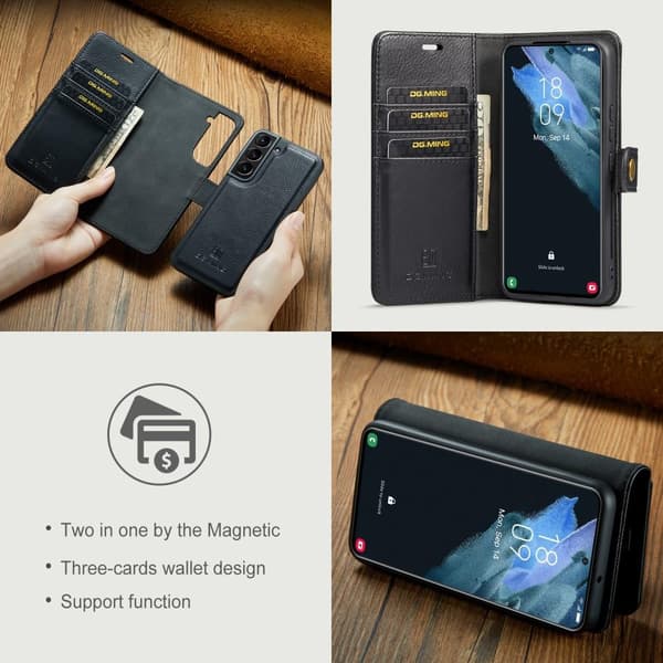 Samsung Galaxy S22 5G DG.MING Irrotettava 2-in-1-lompakkokuori