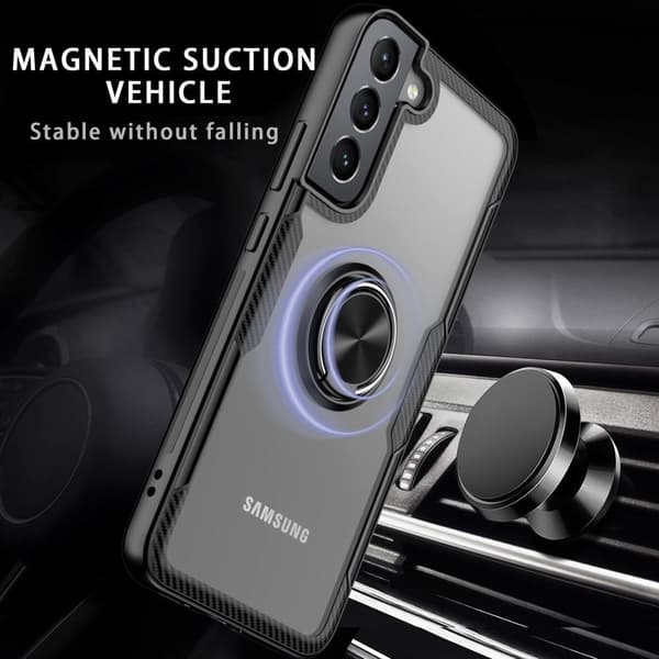 Samsung Galaxy S22+ Finger Ring Kickstand Hybrid Case - Red