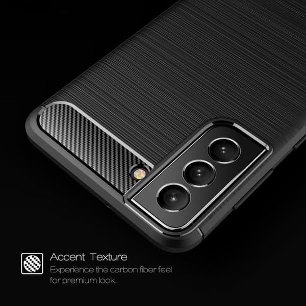 Samsung Galaxy S22+ Carbon Fiber Texture TPU Casing - Black
