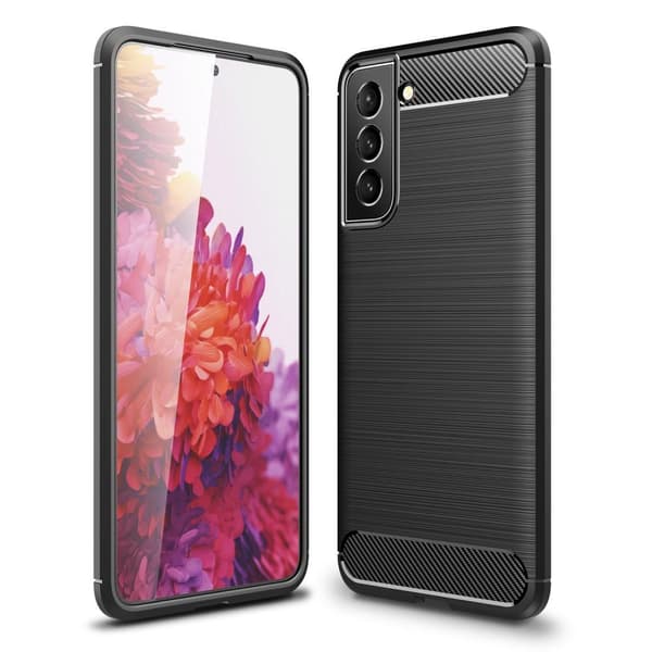 Samsung Galaxy S22+ Carbon Fiber Texture TPU Casing - Black