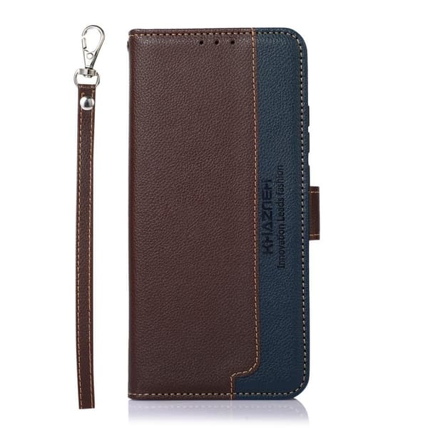 Samsung Galaxy S22 5G RFID Blocking KHAZNEH Phone Cover - Brown/Blue