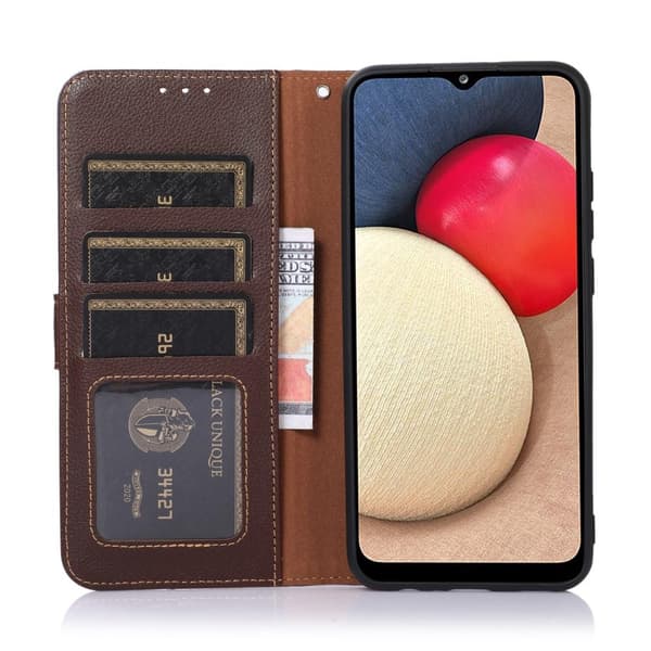 Samsung Galaxy S22 5G RFID Blocking KHAZNEH Phone Cover - Brown/Blue