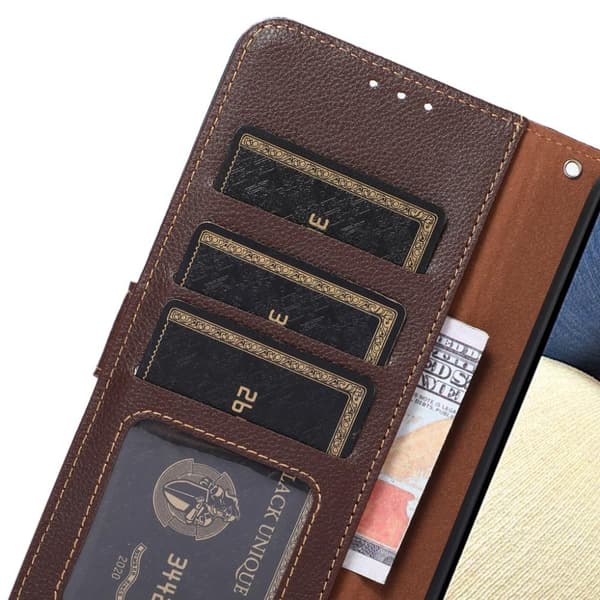 Samsung Galaxy S22 5G RFID Blocking KHAZNEH Phone Cover - Brown/Blue