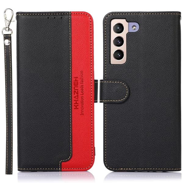 Samsung Galaxy S22+ RFID Blocking KHAZNEH Phone Cover  - Black/Red