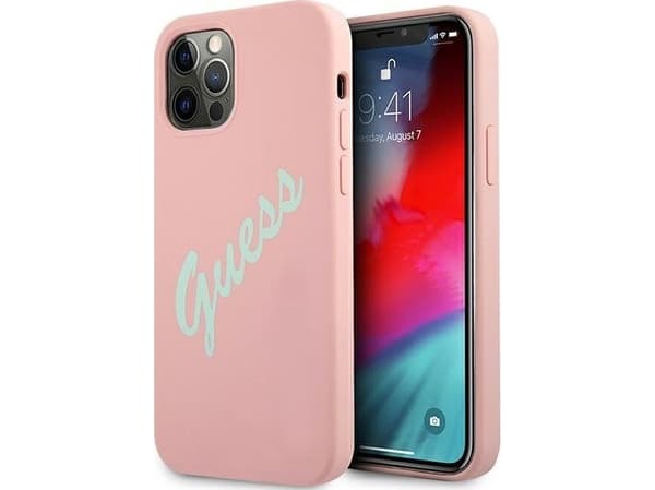 Guess Etui Guess GUHCP12LLSVSPG Apple iPhone 12 Pro Max różowo zielony/green pink hardcase Silicone Vintage