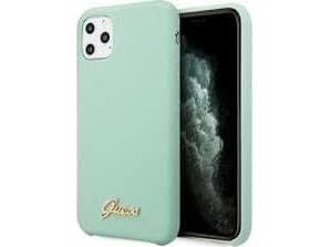 Guess Guess GUHCN58LSLMGG iPhone 11 Pro zielony/green hard case Silicone Vintage Gold Logo