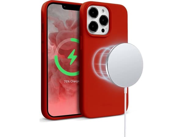 Crong Crong Color Cover Magnetic - Etui iPhone 13 Pro MagSafe (czerwony)