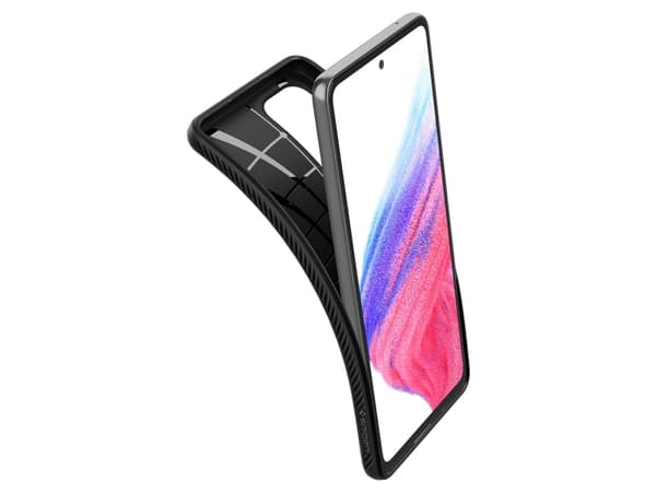 Spigen Liquid Air - Baksidesskydd för mobiltelefon - termoplastisk polyuretan (TPU) - mattsvart - för Samsung Galaxy A53 5G