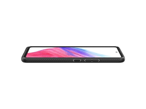 Spigen Liquid Air - Baksidesskydd för mobiltelefon - termoplastisk polyuretan (TPU) - mattsvart - för Samsung Galaxy A53 5G