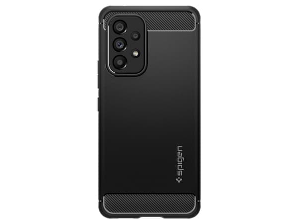 Spigen Rugged Armor - Baksidesskydd för mobiltelefon - termoplastisk polyuretan (TPU) - mattsvart - för Samsung Galaxy A53 5G