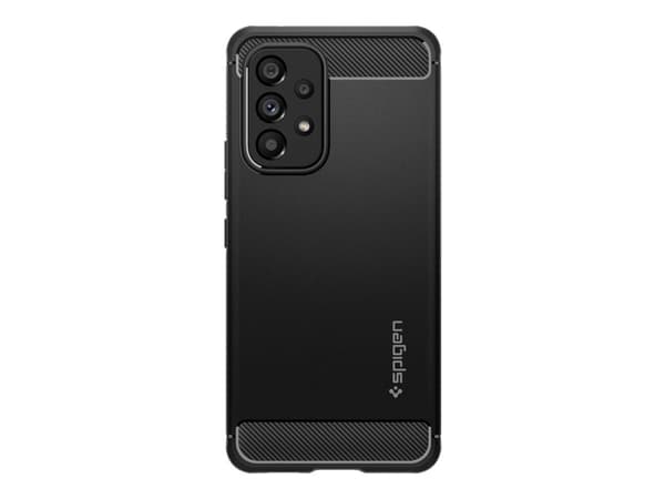 Spigen Rugged Armor - Baksidesskydd för mobiltelefon - termoplastisk polyuretan (TPU) - mattsvart - för Samsung Galaxy A53 5G
