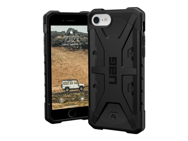UAG Rugged Case for Apple iPhone SE (2022) [4.7-in] - Pathfinder Black - Baksidedeksel for mobiltelefon - svart - 4.7" - for Apple iPhone 7, 8, SE (2