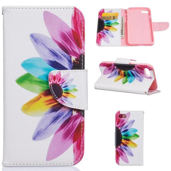 Plånboksfodral iPhone SE (2022) - Färgglad Blomma