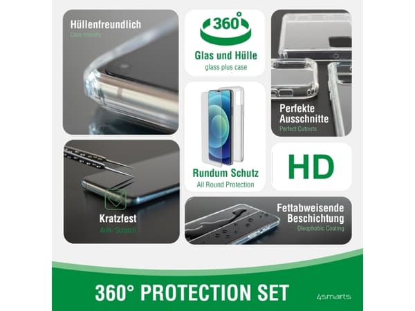 4smarts 496254, Etui, Apple, iPhone SE3 / SE2 / 8 / 7, 11,9 cm (4.7"), Sort, Gjennomsiktig