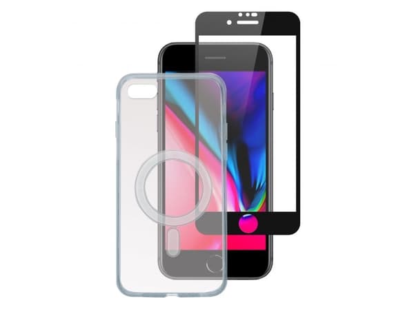 4smarts 496254, Etui, Apple, iPhone SE3 / SE2 / 8 / 7, 11,9 cm (4.7"), Sort, Gjennomsiktig