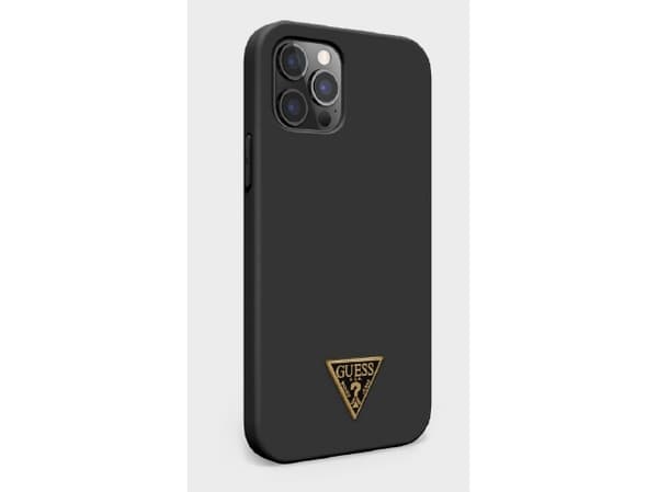 GUESS GUHCP12MLSTMBK, Omslag, Apple, iPhone 12/iPhone 12 Pro, 15,5 cm (6.1"), Svart