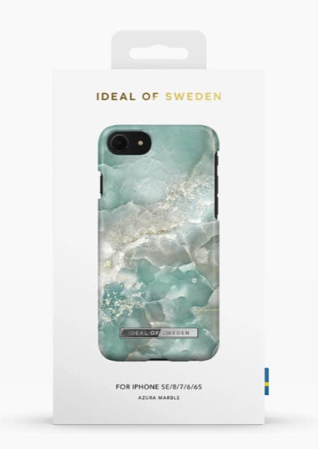 IDEAL OF SWEDEN - Baksidedeksel for mobiltelefon - polykarbonat - azura marmor - for Apple iPhone 6, 6s, 7, 8, SE (2nd generation), SE (3rd generatio