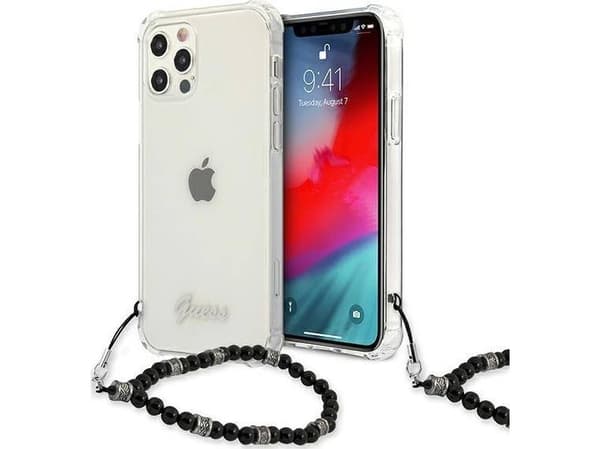 Guess GUHCP12LKPSBK iPhone 12 Pro Max 6,7" gjennomsiktig hardt deksel Black Pearl