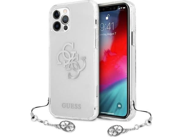 Guess Guess GUHCP12LKS4GSI iPhone 12 Pro Max 6,7" Transparent hardcase 4G Silver Charms Collection