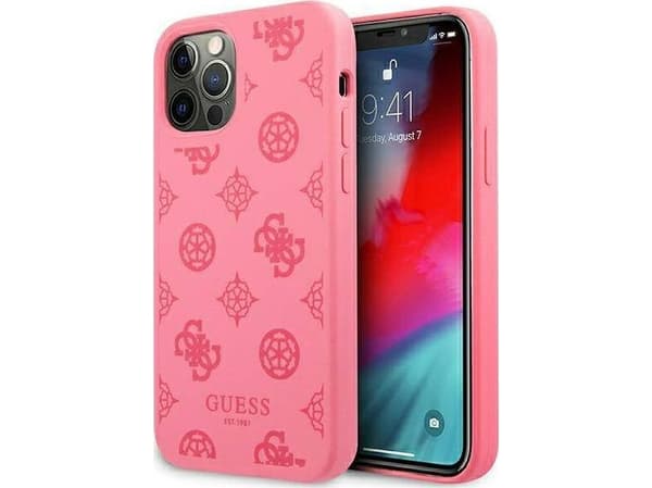 Guess GUHCP12LLSPEFU iPhone 12 Pro Max 6,7-tommers Fuchsia/Fuchsia hardt deksel Peony Collection