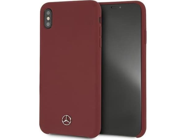 Veske Mercedes MEHCI65SILRE iPhone Xs Max rød/rød hard silikonlinje