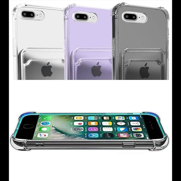 iPhone 7 Plus / 8 Plus - Card Cover / Beskyttelse Transparent