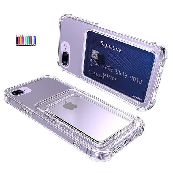 iPhone 7 Plus / 8 Plus - Card Cover / Beskyttelse Transparent