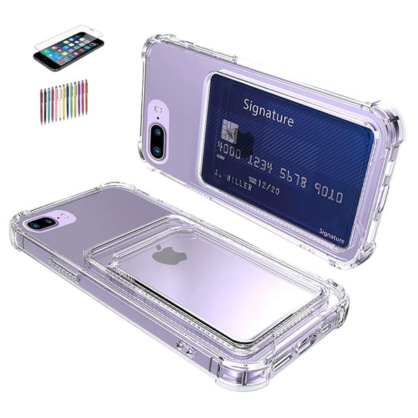 iPhone 7 Plus / 8 Plus - Card Cover / Beskyttelse Transparent