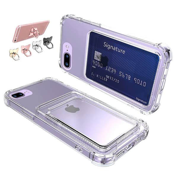 iPhone 7 Plus / 8 Plus - Card Cover / Beskyttelse Transparent