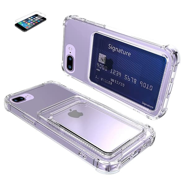 iPhone 7 Plus / 8 Plus - Card Cover / Beskyttelse Transparent