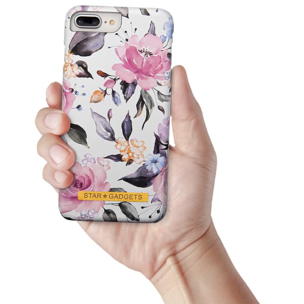 iPhone 6 Plus / 6S Plus - Kuori / Suoja Flowers / Marble