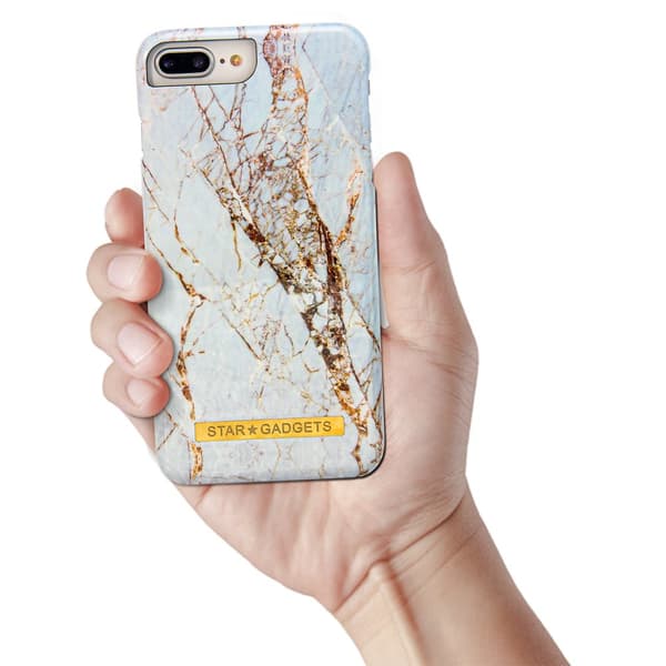 iPhone 6 Plus / 6S Plus - Kuori / Suoja Flowers / Marble