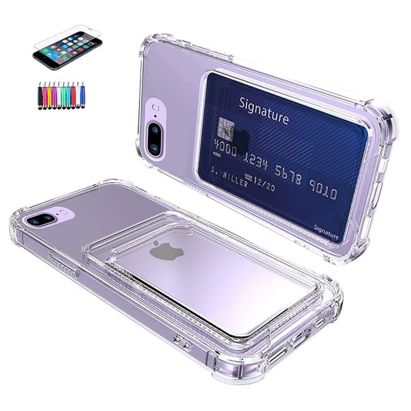 iPhone 7 Plus / 8 Plus - Card Cover / Beskyttelse Transparent