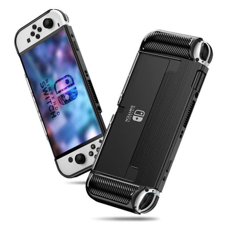 Carbon TPU Skal Nintendo Switch OLED - Svart