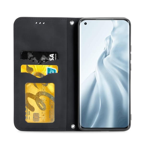 Vintage Xiaomi Mi 11 Plånboksfodral - Svart