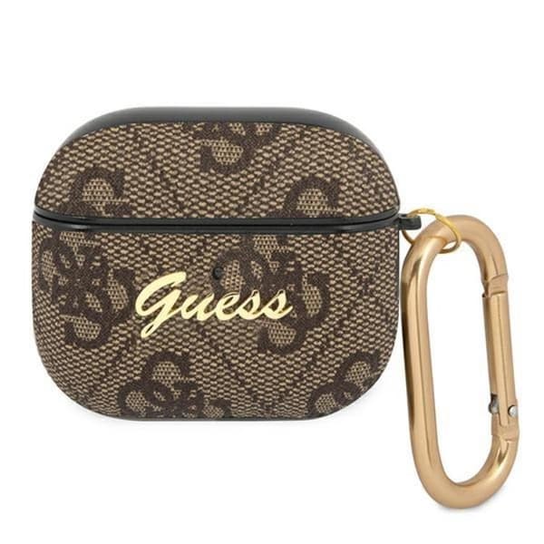 Guess Script Metall Collection Skal AirPods 3 - Brun