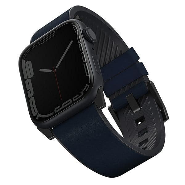 UNIQ Straden Apple Watch Läder 42/44/45mm - Blå